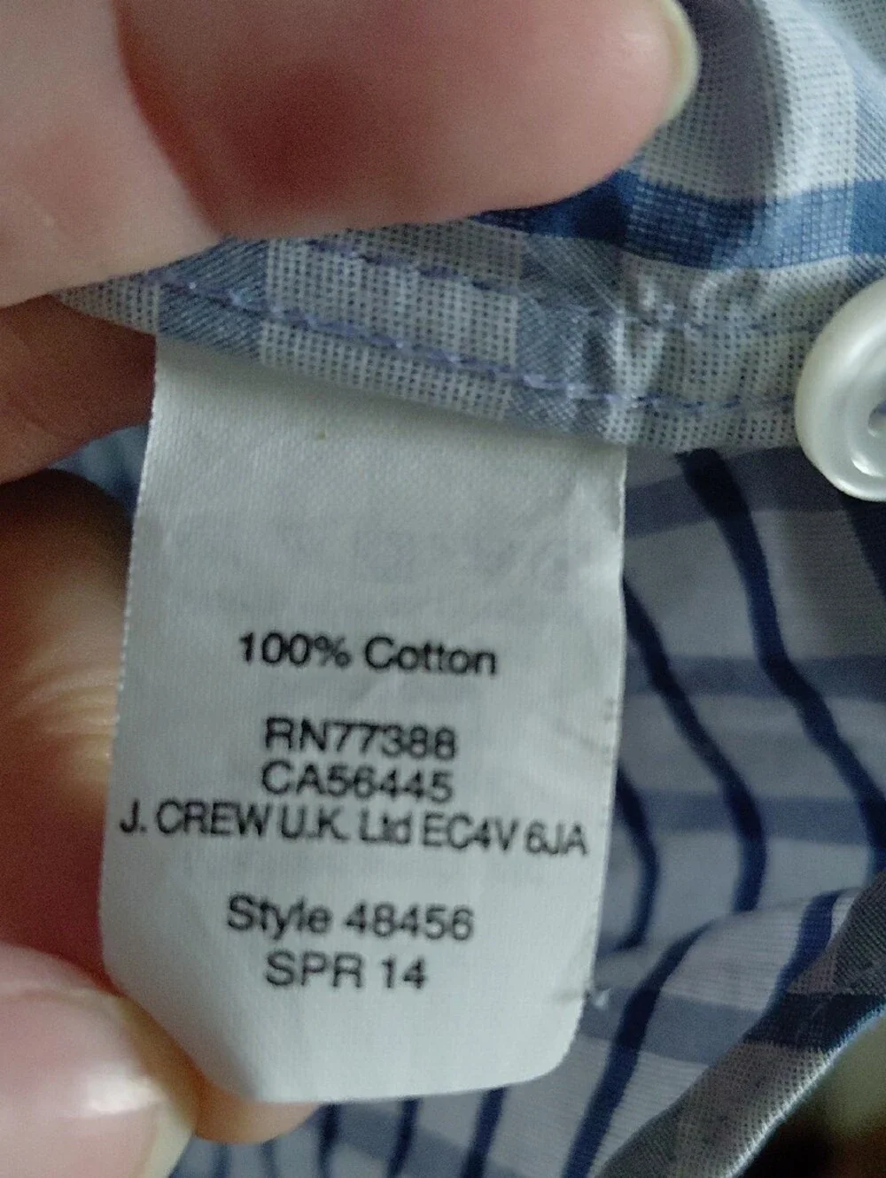 J. Crew blue check